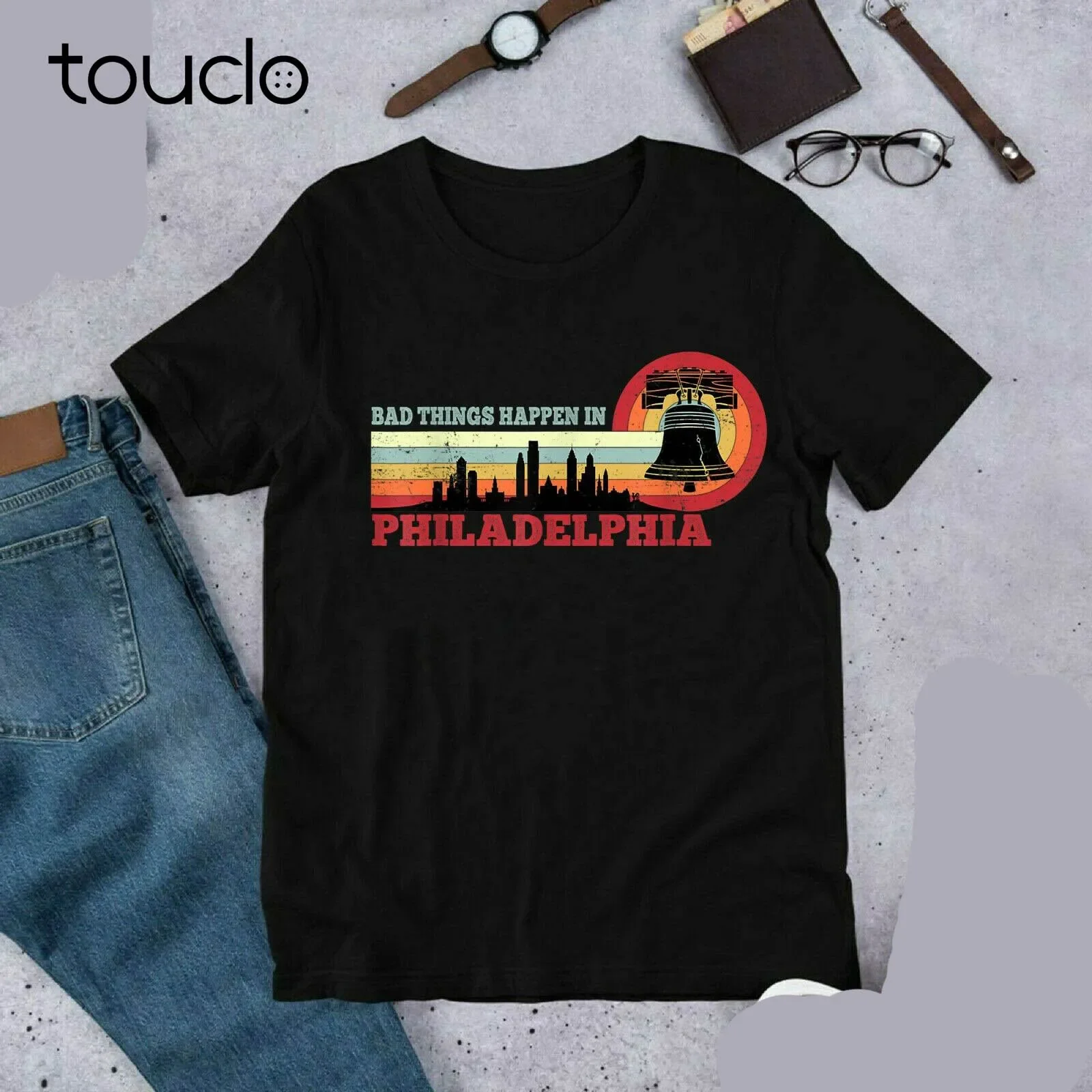 Bad Things Happen In Philadelphia Retro Vintage  T Shirt unisex