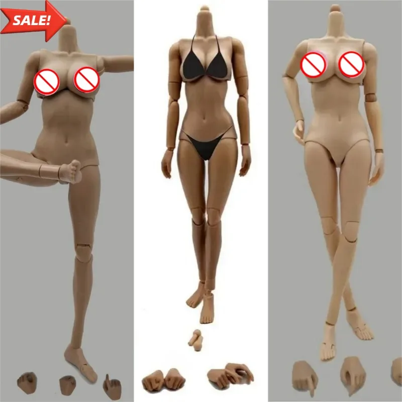 

27cm Female Body Toy 1/6 Scale Wheat Skin Large Breast Pose-able Movable Joint Painting Arts 12-inch Action Figure Doll Toy