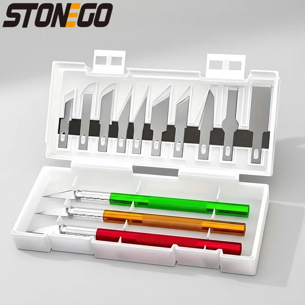 

Carving Knife Set 13pcs Handmade DIY Wood Carving Tools for Paper Craft Rubber Stamp Carving Pen Kit