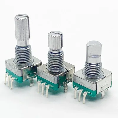 5PCS Half / Plum axis rotary encoder, handle length 15mm / 20mm code switch/ EC11 / digital potentiometer with switch 5Pin