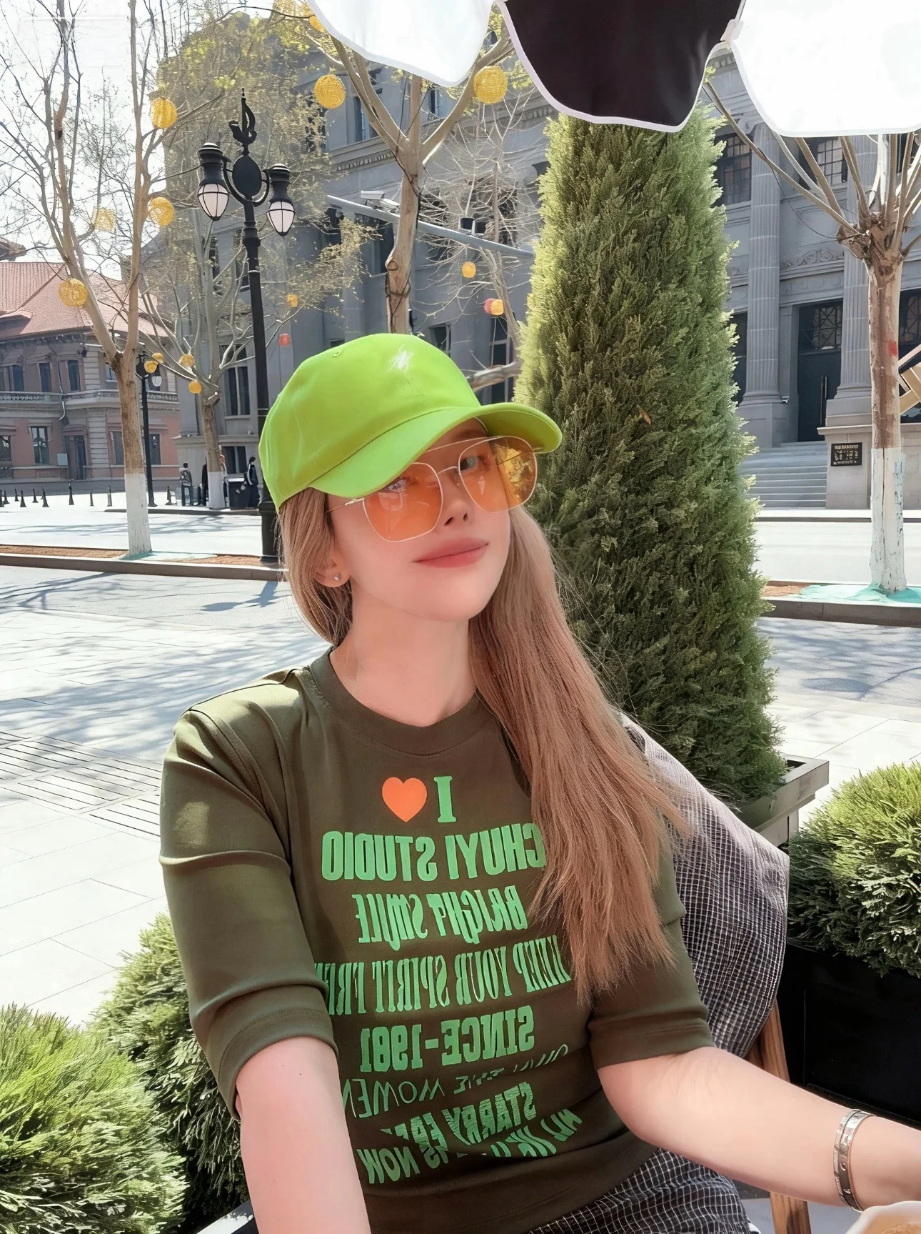 

Футболка DQL26 весна-лето с круглым вырезом, приталенная, с принтом, стильная, хлопковая, повседневная, стандартная версия для женщин