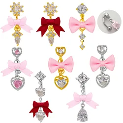 Top Down Bow Belly Piercing Jewelry Heart Cubic Zirconia Belly Button Rings for Women Hot sale Body Jewelry Navel Rings