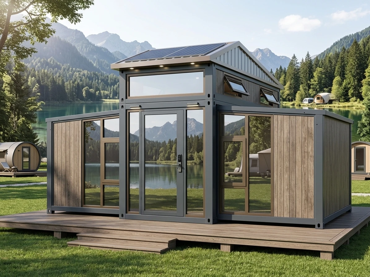 Ready to Ship Portable Tiny Home Expandable Container House with Bedroom Bathroom Kitchen for Outdoor Living and Rental Business