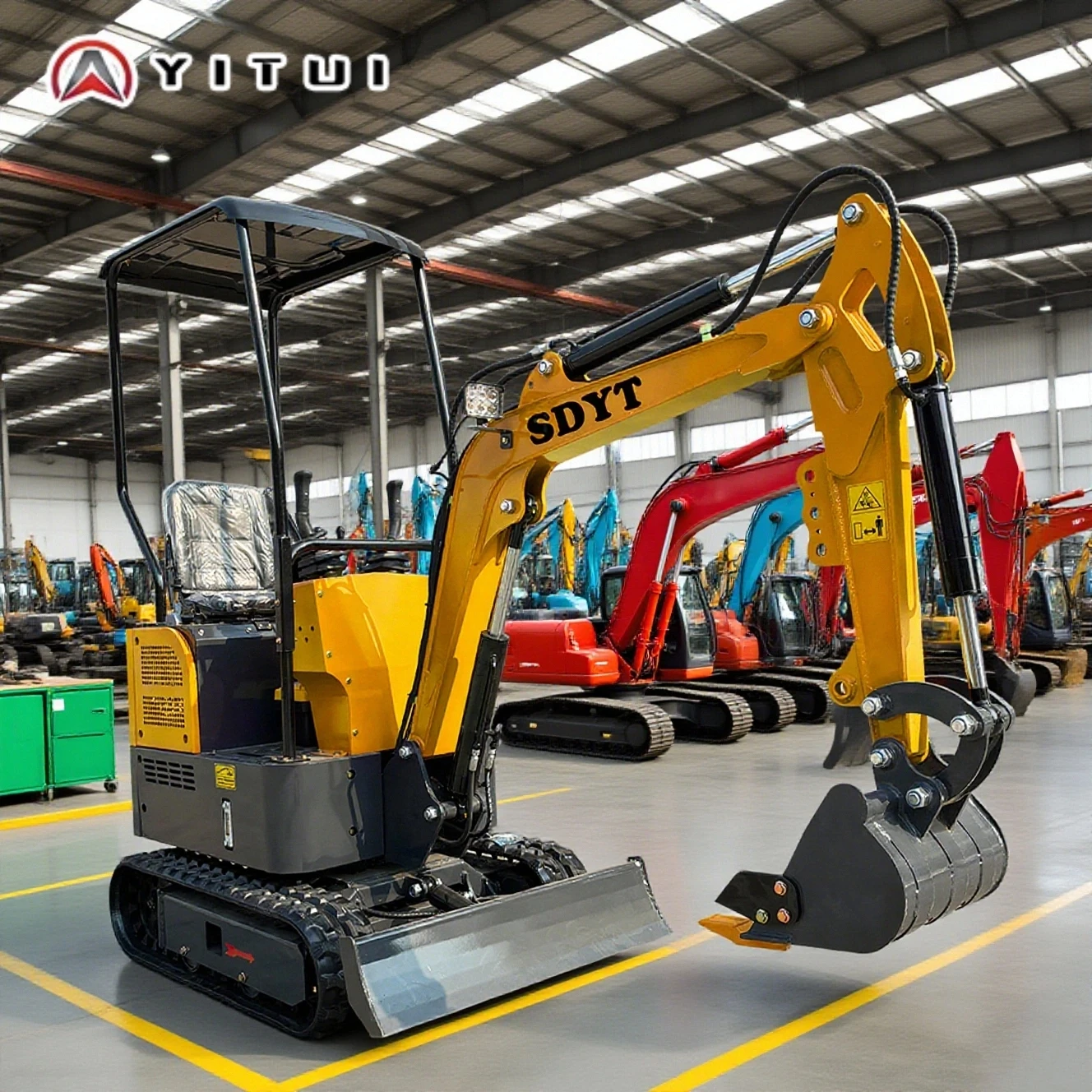 صندوق خشبي صغير للحفارة يتم شحنه محرك كوبوتا مخصص آلات زراعية هيدروليكية ضمان الجودة Ce Epa Euro 5