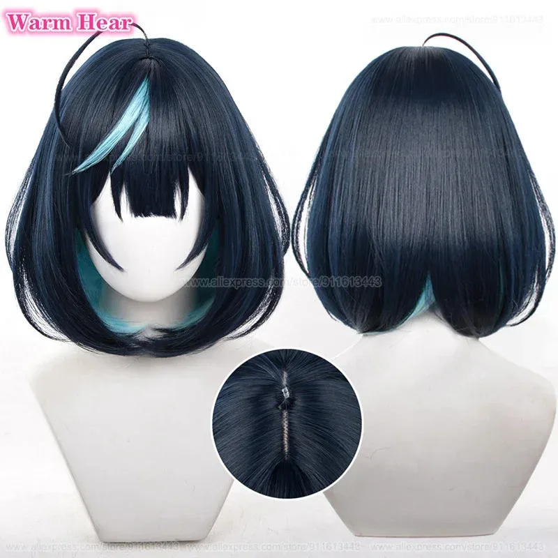 Zizi 2025 لعبة ES ساجيري Esu الاصطناعية أنيمي قصيرة 35 سنتيمتر مزدوجة لهجة اللون شعر مستعار تأثيري مقاومة للحرارة الشعر هالوين شعر مستعار للحفلات +