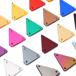 50Pcs Irregular Triangle Shaped Mirror Sewing Rhinestones Various Color Acrylic Flatbase Sewing Stones For Garmnet Decoration