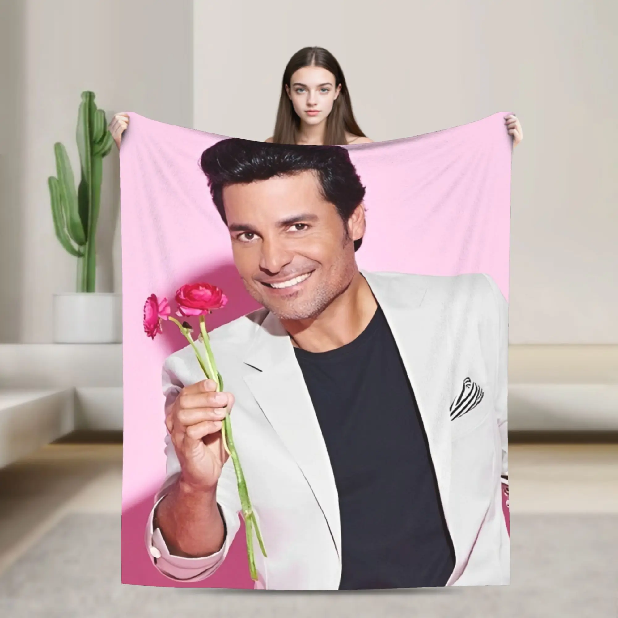 Chayanne Puerto Rican Latin Pop Singer Blanket Flannel All Season  Lightweight Throw Blankets for Bed Outdoor Bedspread