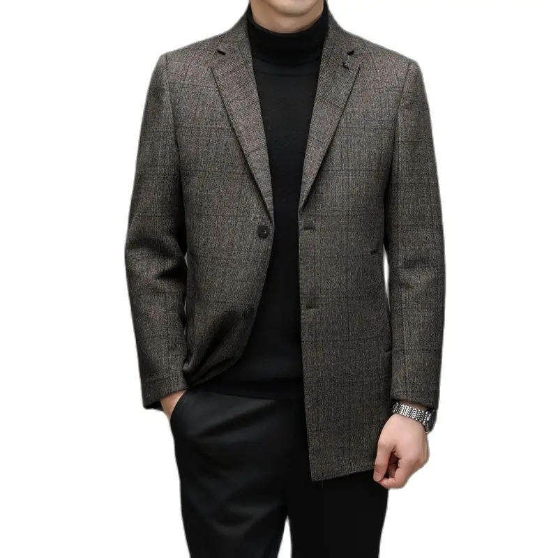 BATMO 2023 new arrival autumn high quality Wool trench coat men,male jackets Overcoat,size M-4XL NA23009