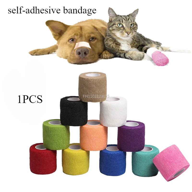 

Self-adhesive Elastic Bandage For Pet Nonwoven Bandage Cover Protector Dog Outdoor Retractable Sports Tape Self Adherent Bandage