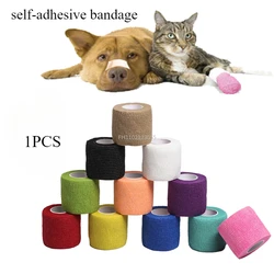 Self-adhesive Elastic Bandage For Pet Nonwoven Bandage Cover Protector Dog Outdoor Retractable Sports Tape Self Adherent Bandage