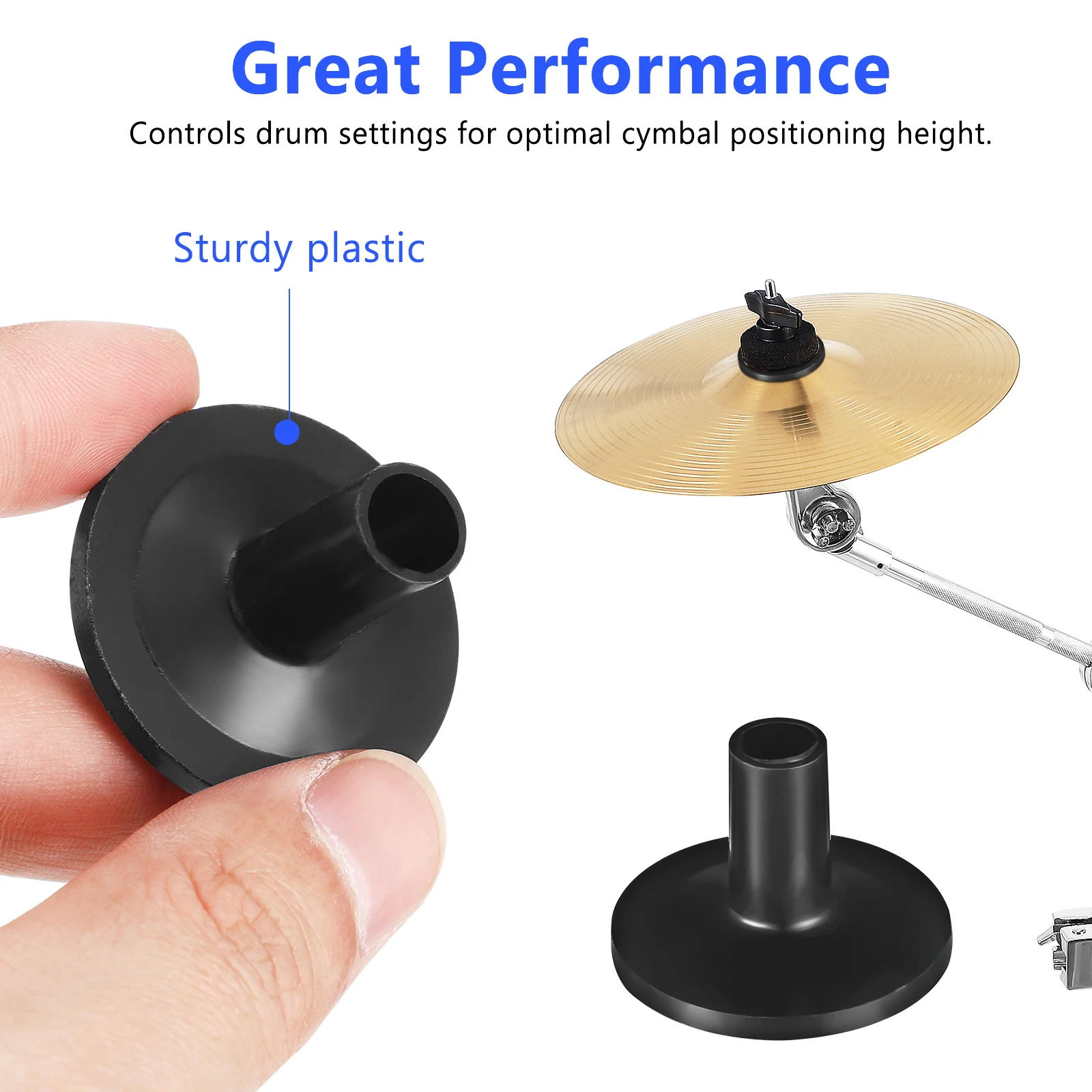 

20 pcs 20 Black Sleeves 38x196mm Kit Sturdy Protector Replacement Drum Cymbal Stands Parts Drum Supplies Compact Size