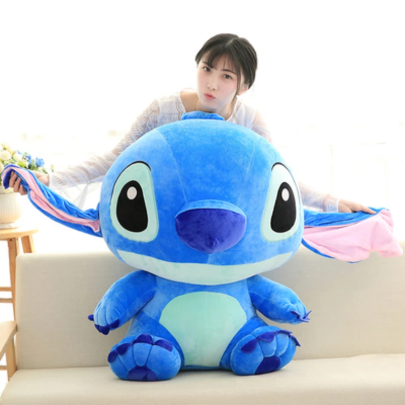 35-65cmGenuine Disney Kawaii Large Stitch/Angie Plush Toy Cute Anime peripheral plush stuffed doll Child Birthday Christmas Gift