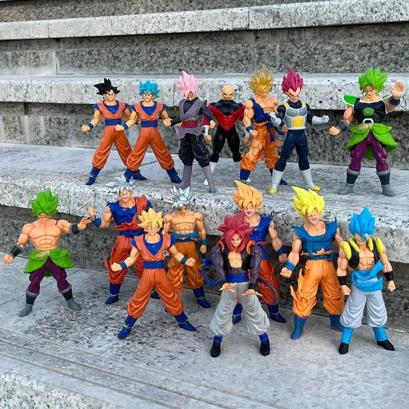 15-18cmAnime Dragon Ball Z Figure Super Saiyan Goku Vegeta Tien Shinhan Vegetto Action Figure Pvc Statue Collection Model Toys