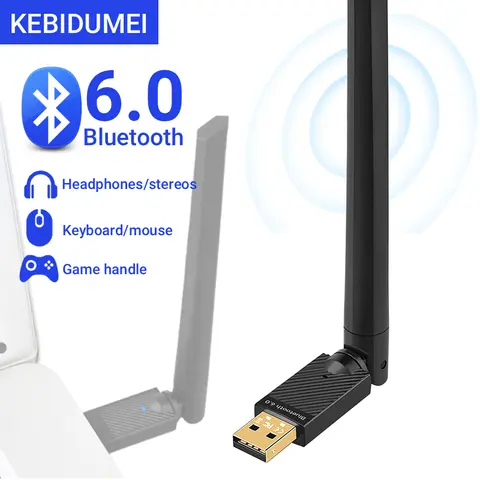 USB Bluetooth 6.0 Adapter 150M USB Dongle Wireless 5.4 Adapter Music Audio Receiver Transmitter for PC Mouse Keyboard