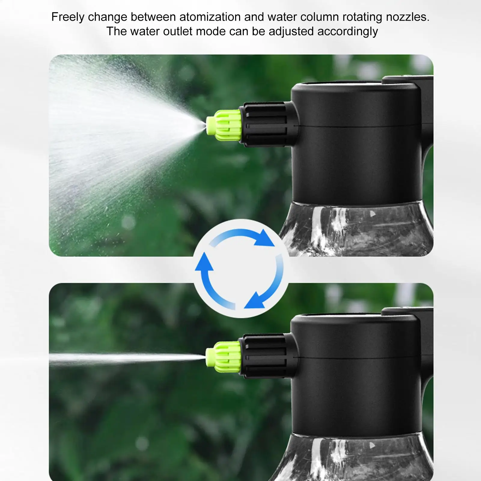 زجاجة بخاخ كهربائي 2L أداة تنظيف قابلة لإعادة الشحن علبة سقاية أوتوماتيكية داخلية للنباتات لسيارة البستنة في ساحة العشب #3