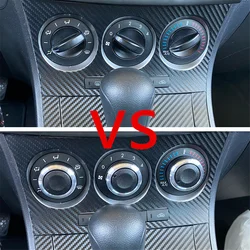 3Pcs Aluminum Alloy Car AC Knob for Mazda 3 BL 2010 2011 2012 2013 Air Conditioning Heat Control Switch Knobs Accessories