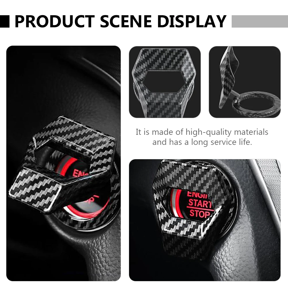 بدء غطاء أزرار حلقة محرك الإشعال أسطوانة السيارات توقف السيارة الزخرفية #2