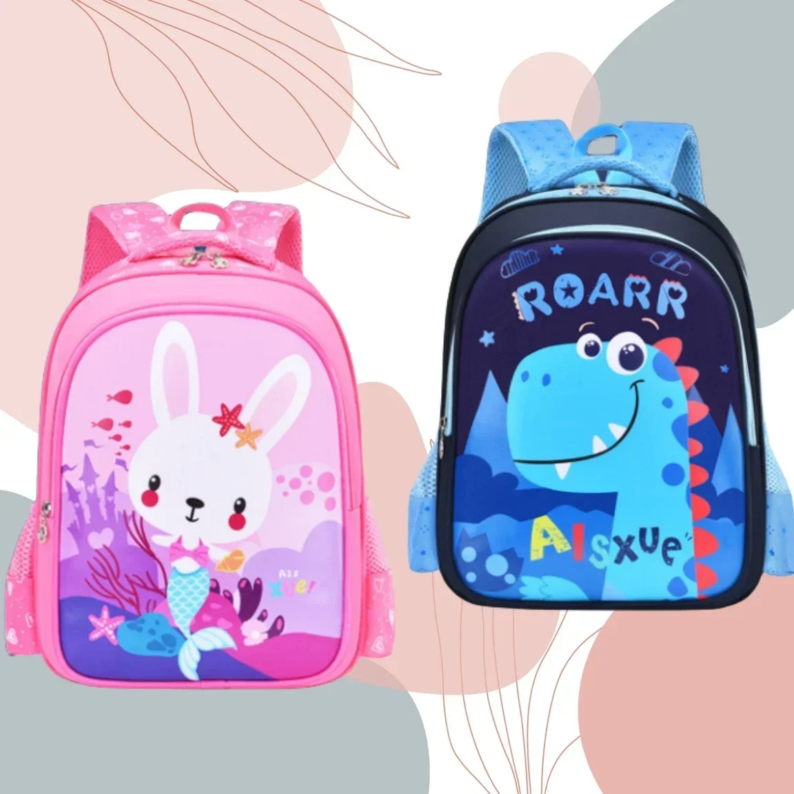 Cartoon Cute Reduce Burden Light Spinal Protection Primary School Backpack New Boys and Girls' School Bag for Children Schoolbag