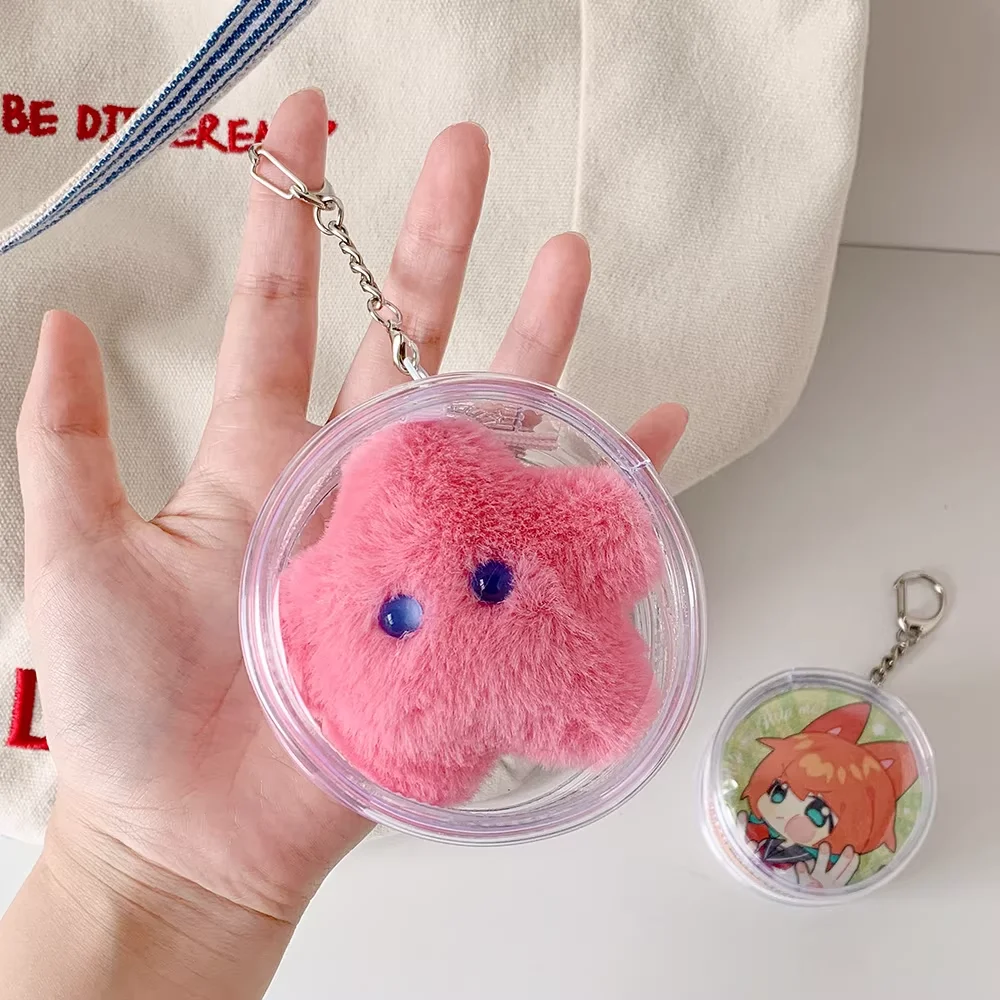 Transparent Round Badge Display Bag PVC Pin Holder Doll Showcase Carrier Cute Walking Baby Backpack