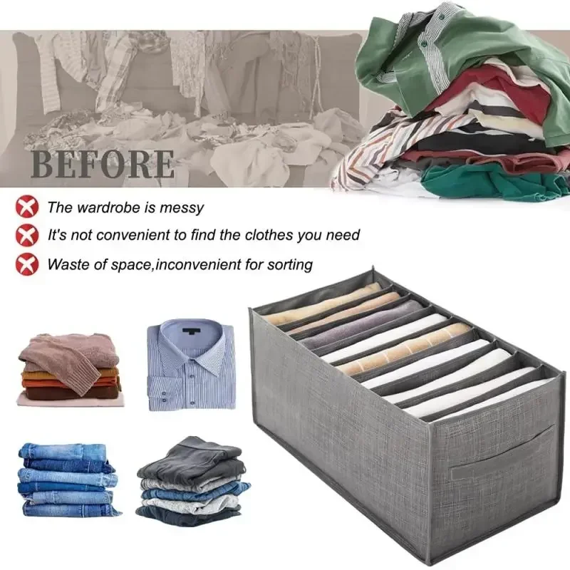 Folding Storage Pouch Laundry Organizer in The Closet Underwear Drawers Storage Bedroom Cabinet Socks Bra Storage PantsOrganizer