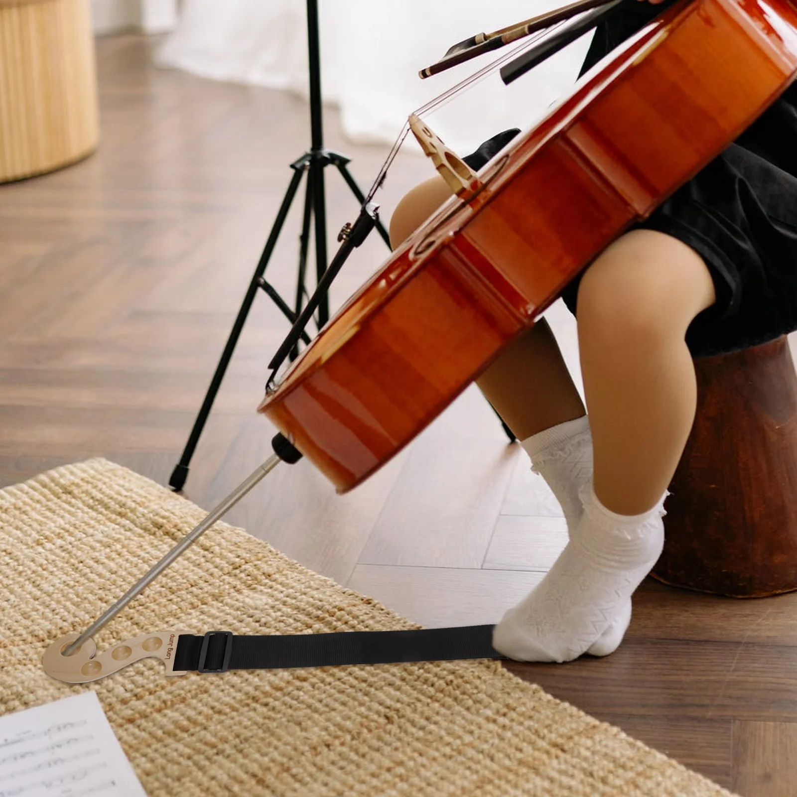

1pcs Thicker Non-Slip Wooden Cello Stopper Durable End-Pin Rest Anti-Slip Floor Protector Strong Resistance Bass Stopper Cello