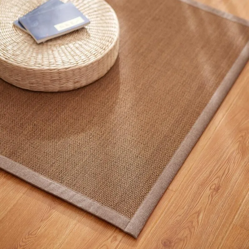 Bamboo Carpet Japanese Tatami Mat Design Area Rugs Breathable Bedroom Living Room Anti-Skid Washable Home Floor Rug Rectangle