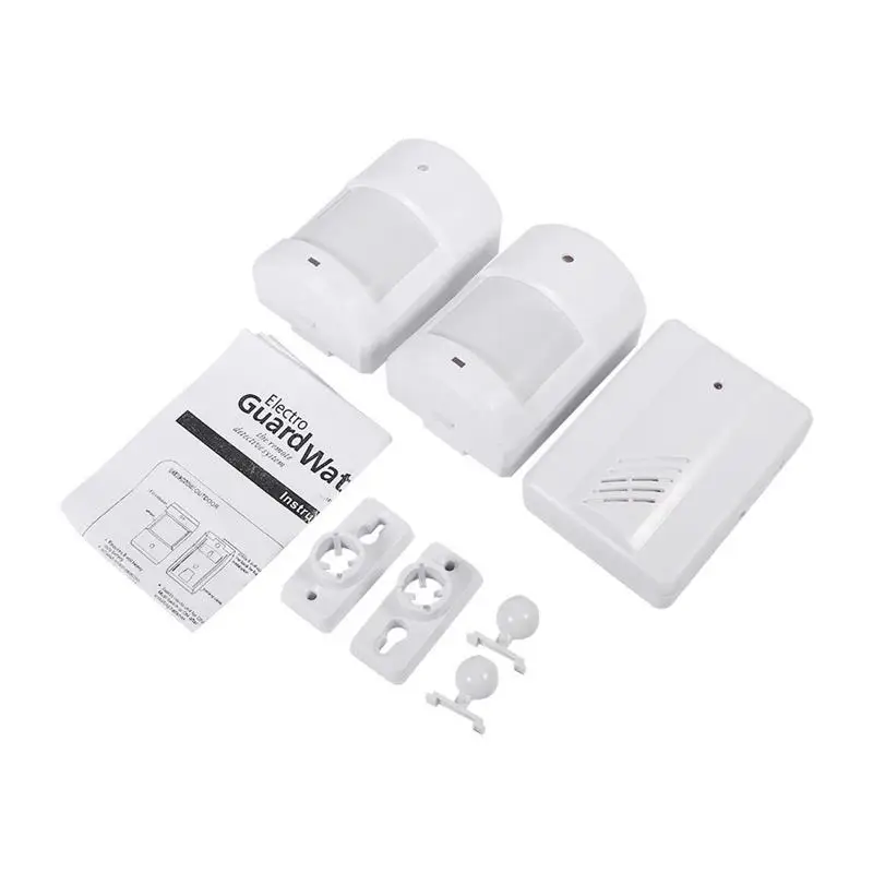 Motion Sensor Wireless Alert Secure System Doorbell Alarm For Home Driveway Patrol Garage White,Doorbell Alarm,PIR Sensor Alarm