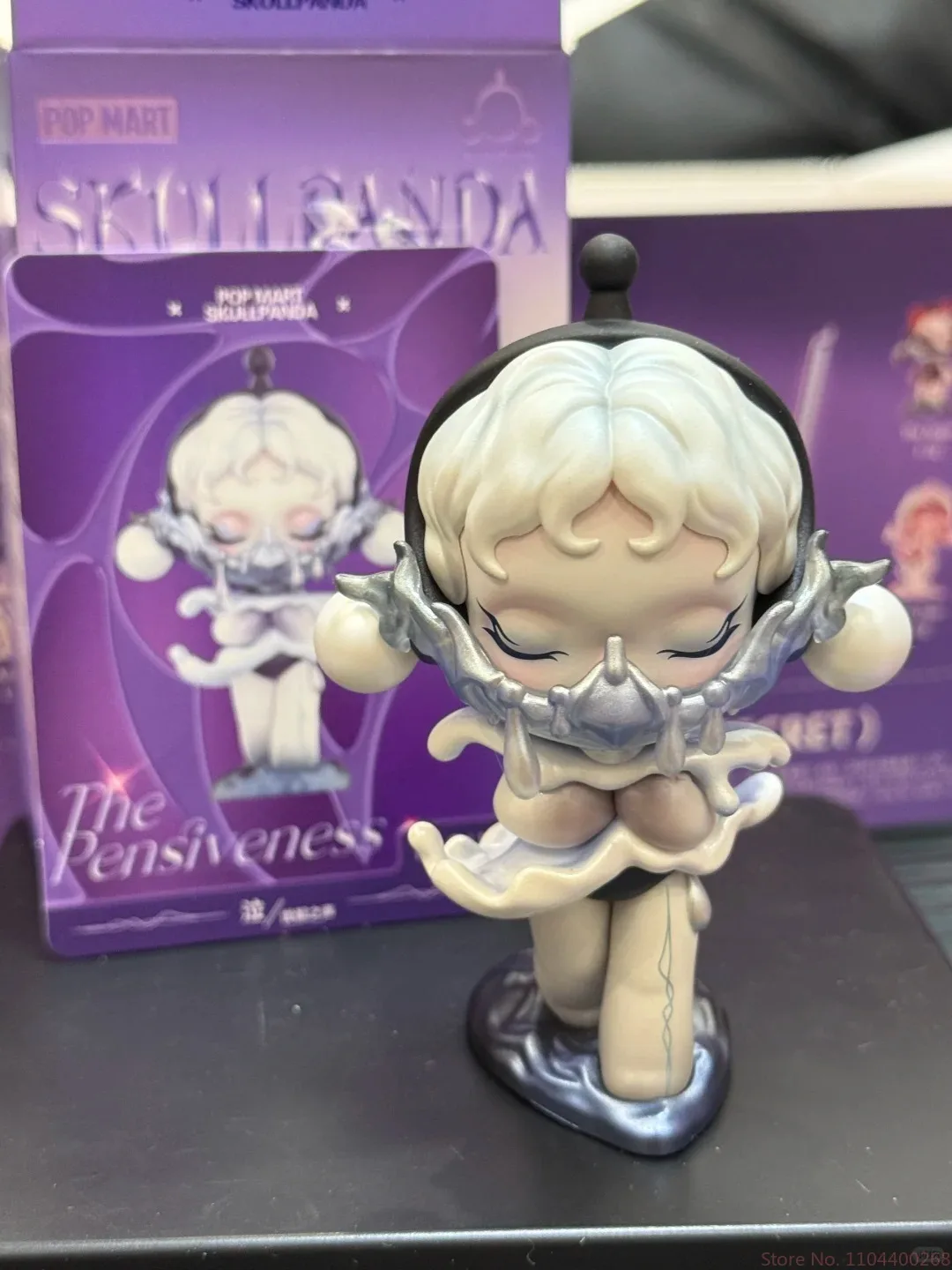 حقيقية البوب مارت Skullpanda سلسلة الصوت صندوق أعمى التوازن انفصال قناع العاطفة لعبة مع قاعدة مغناطيسية