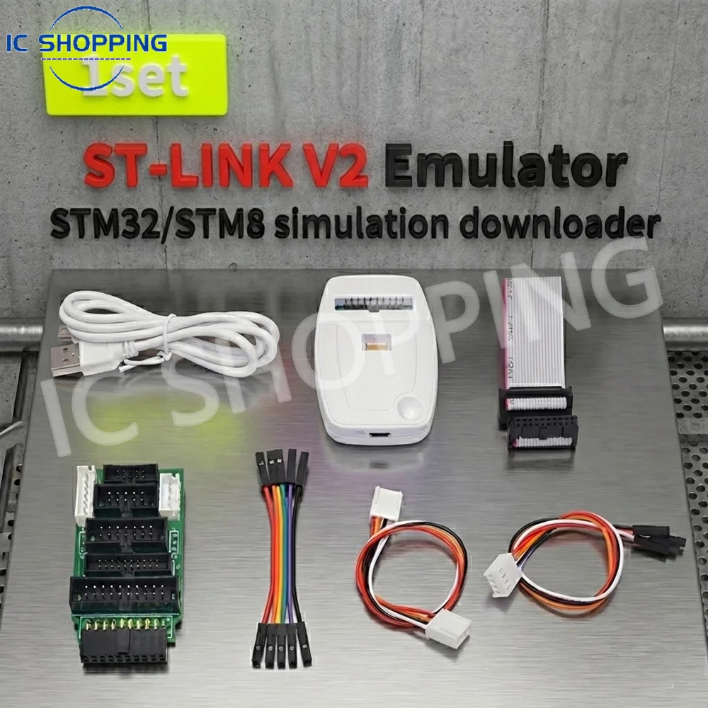 ST-LINK V2 USB Debugger Programmer for STM32/STM8 MCU Development Boards – USB Download & Debug Tool – Black