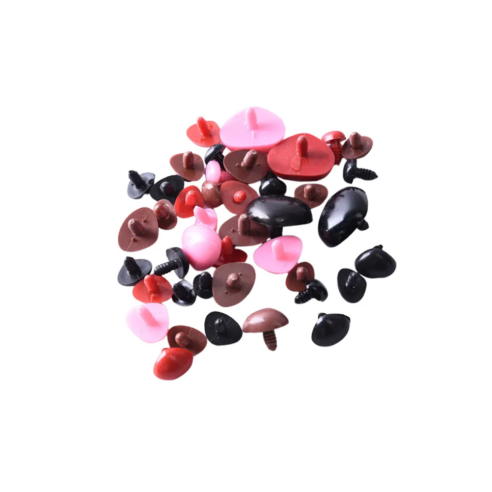 100 قطعة من أنف الدب البلاستيكي للحرف اليدوية بألوان متنوعة 15×12 ملم لمشاريع الكروشيه والحياكة والحيوانات المحشوة