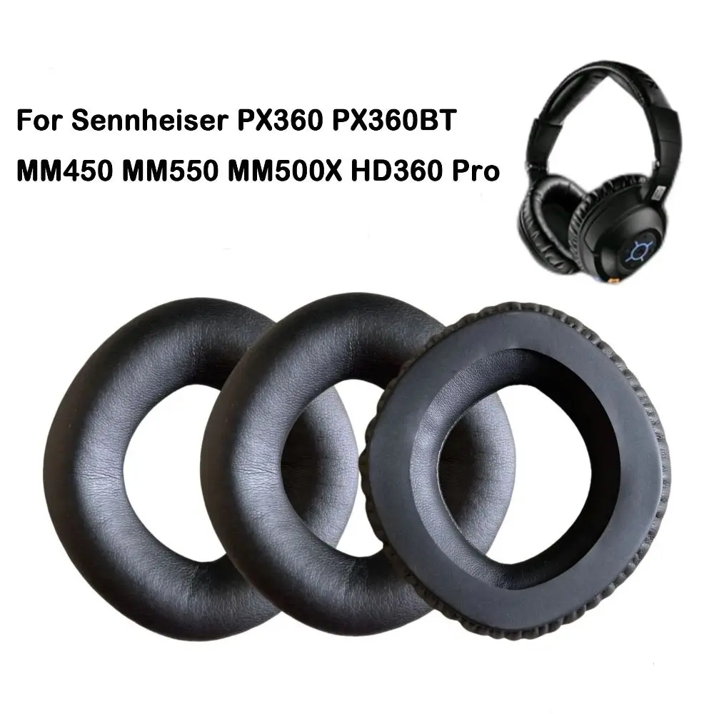 

1Pair Replacement Ear Pads Protein Leather Soft Headset Earmuff Memory Sponge for Sennheiser PX360 PX360BT MM450 MM550