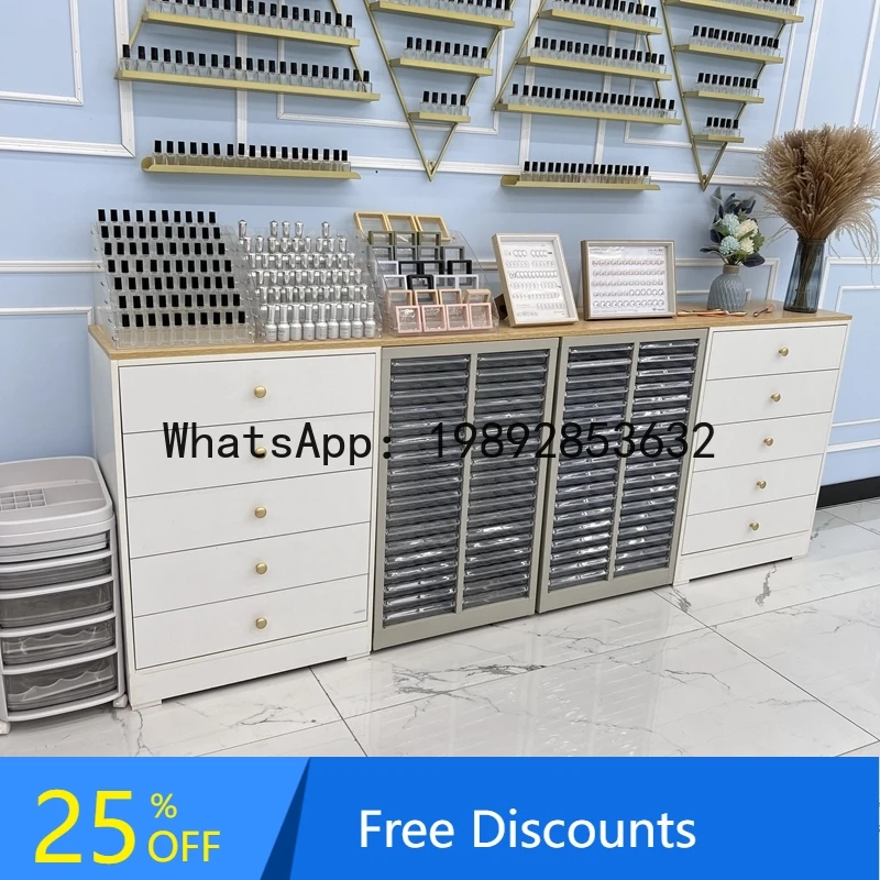YFY  Salon Display    Floor   Polish Gel Storage Cabinet Wall  Nail