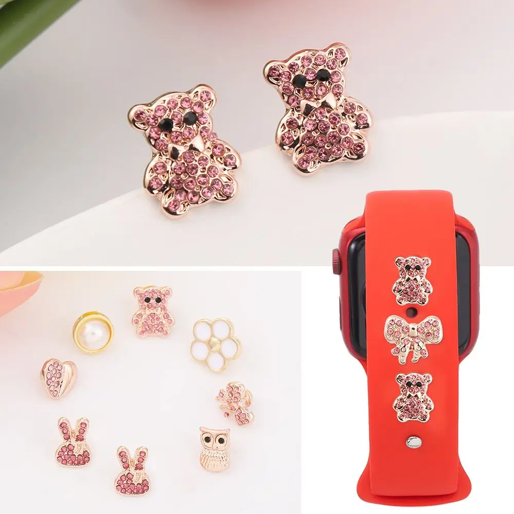 Dispositivos pulseira decoração diy pulseira ornamento pulseira de borracha decoração pulseira de silicone unhas decorativas jóias acessórios