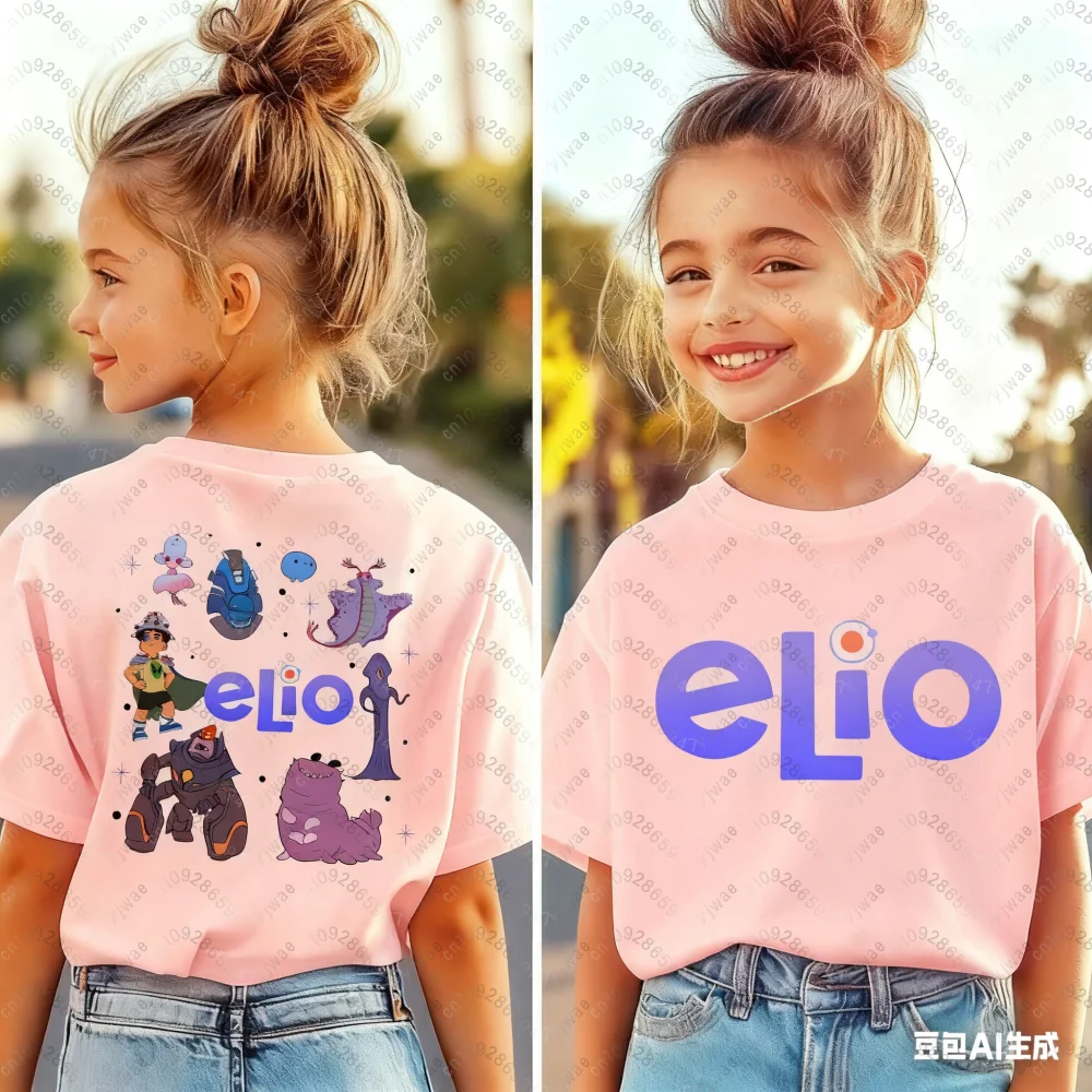 

Boys Girls T-shirts Kids Cute Men's Women's Cartoon Children Elio Movie Olga Glordon Ambassador Short Sleeve T-shirt Tops