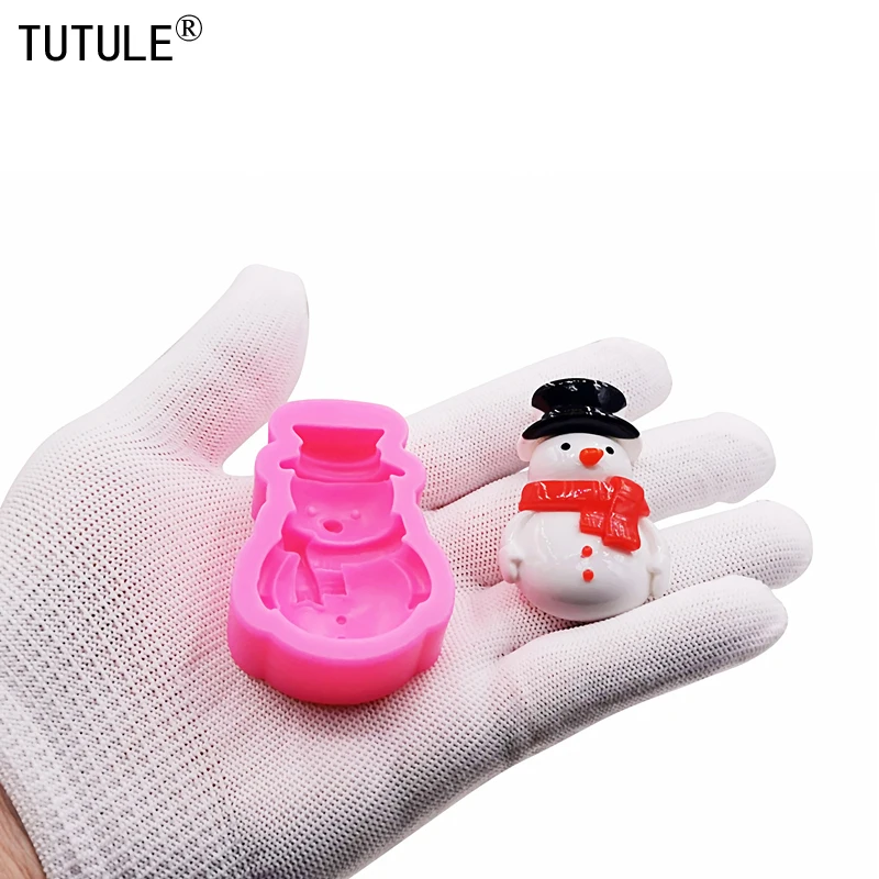 DIY snowman tree deer Santa Claus Christmas ​Chocolat Candy Cake Silicone Mould3D clays Resin ​Jewelry Accessories Silicone Mold