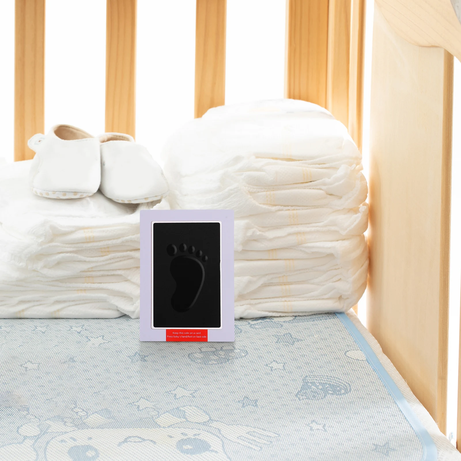 

1Set Inkless Print Kit Large Black Pad for Baby Hand Foot Impressions Easy Craft Keepsake for Newborns Pets