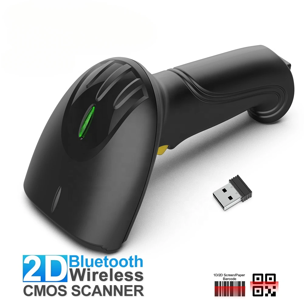Bluetooth Qrcode Barcode Scanner Gun Wireless 1D And 2D Usb Qr Code Scanners Reader Lector Codigo Qr