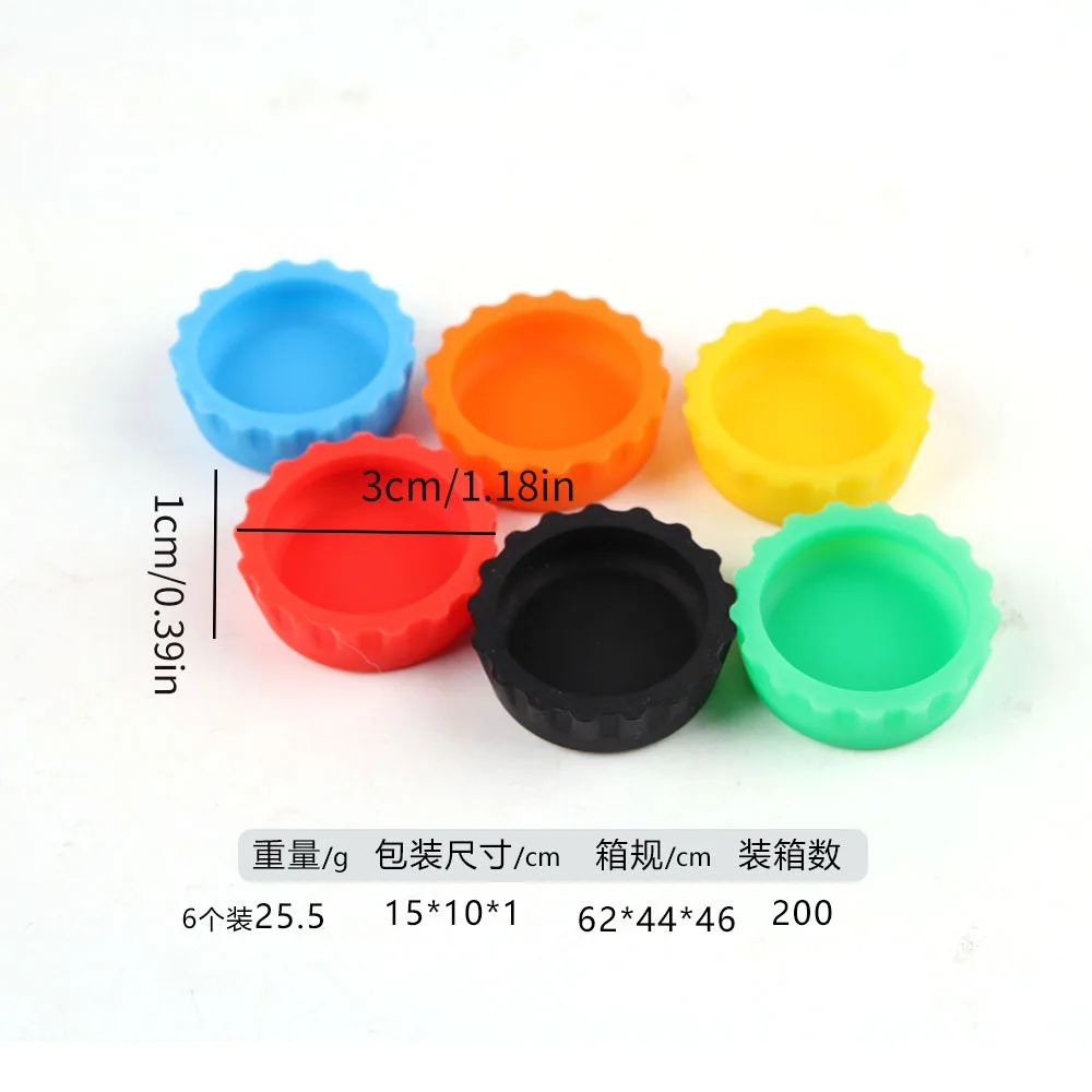 

6pcs Reptile Feeding Bowl Mixed Colors Non-Slip For Small Lizards Geckos Snakes Chameleons Easy Clean Smooth Durable Pet Feeder