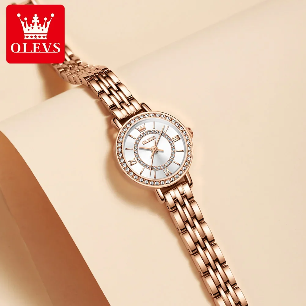 OLEVS 5508 impermeabile moda donna orologio da polso al quarzo Super-sottile di alta qualità in acciaio inossidabile orologi con cinturino per le