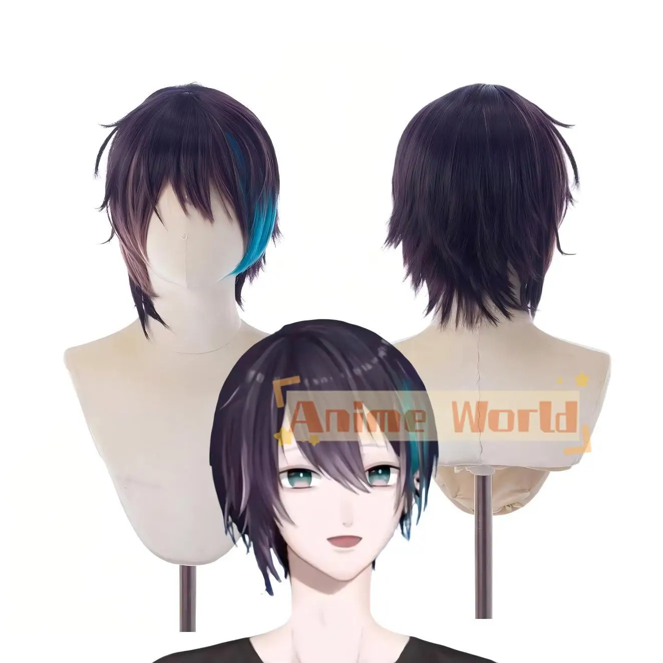 

Парик для косплея VTuber Axia Krone, реквизит для Хэллоуина и карнавальных вечеринок, синтетические волосы из термостойкого волокна + шапочка для парика