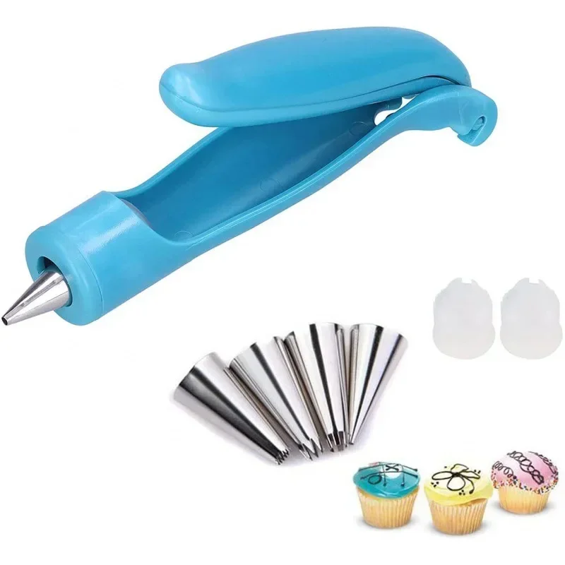 Pastry Icing Pen Cake Tools Piping Bag Nozzle Tips Fondant Cake Cream Syringe Tips Muffin Dessert Decorators Kitchen Accessories