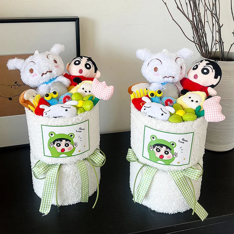 

Kawaii карандаш Шин Чан букет кукла аниме мультфильм милые рождественские подарки Куроми Санрио кукла детский день игрушки на день рождения для девочек