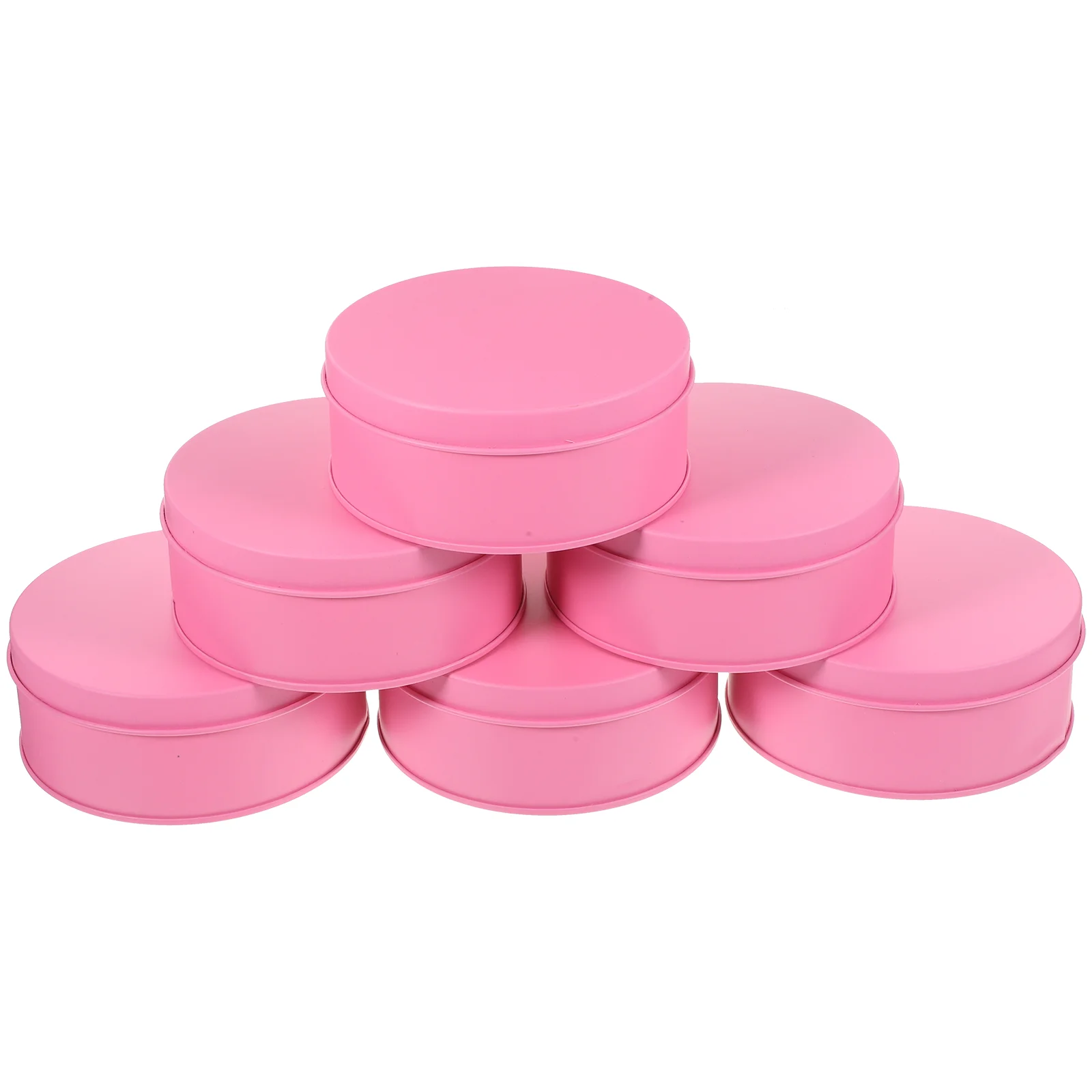 

6 Pcs Large Tinplate Cookie Candy Gift Packaging Storage Box Metal 6pcs (pink) Cookies Sugar Case Jar