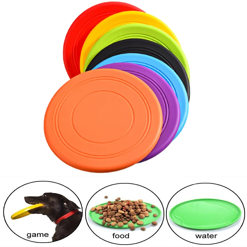 Soft Silicone Flying Discs for Pet, Chew Toy, Interactive Dog Game, Puppy Supplies, Chew Toy