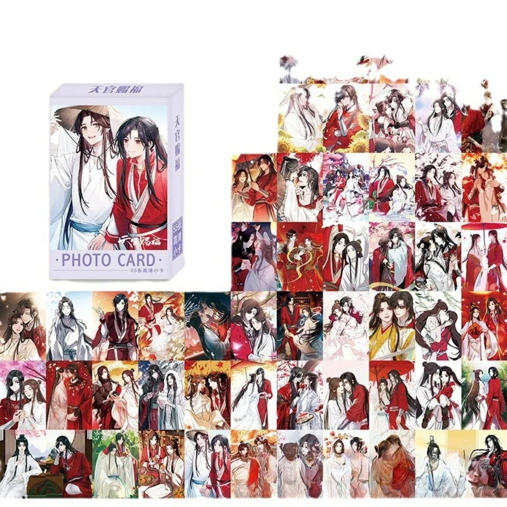 

New 55 Pcs/Set Heaven Official's Blessing Laser LOMO Card Tian Guan Ci Fu Xie Lian Hua Cheng 3 Inches HD Photocard Fans Gift