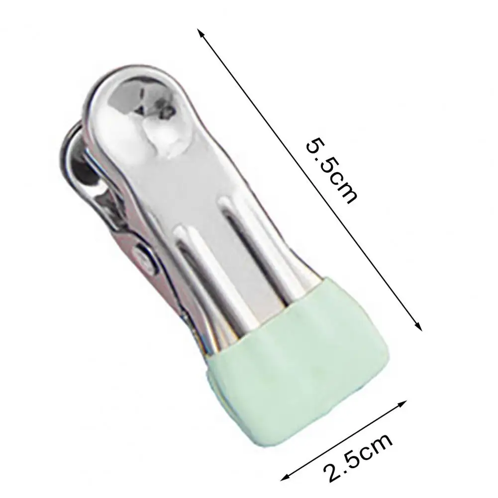 Stainless Steel Clothespins Stainless Steel Laundry Clips 20 Pcs Stainless Steel Drying Clips with Rubber Seal Anti-slip Strong