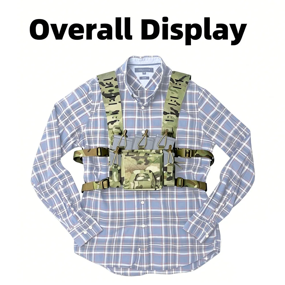 Tactical Chest Rig Pack EDC Utility Chest Hanging Bag With Pistol Magazine Pouch Holders Hidden Concealed Carry Under Jacket
