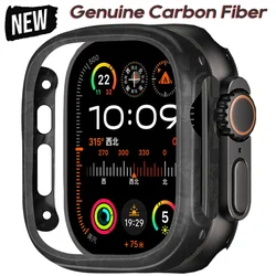Ultra 3 2 49mm Thin Genuine Carbon Fiber Case for Apple Watch Series 8 9 49mm Aramid Fiber Cover for iWatch Protective Case