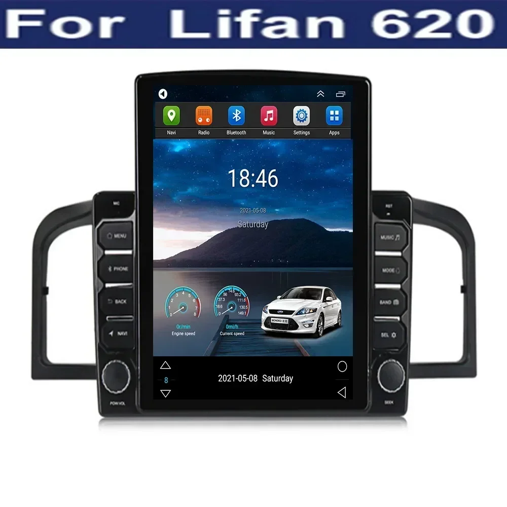 8+128G Android 13 Tesla Screen Car Multimedia Player for Lifan 620 Solano 2008 - 2015 Radio Navigation Stereo No 2din 2 Din DVD