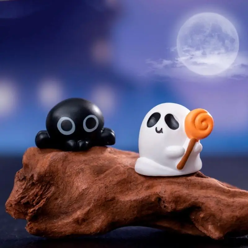 G99A Halloween Bí ngô thu nhỏ Bức tượng quái Trang trí nhà Đồ trang trí sưu tập